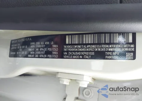 2019 Jeep Renegade Sport 4X4 from USA, damaged, VIN ZACNJBAB1KPK81606